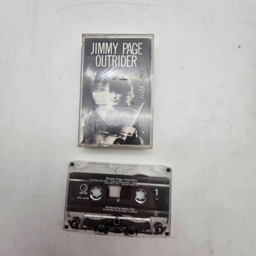 Vintage Jimmy Page Cassette Tape Outrider 1988 Hard Rock Blues Rock Geffen USA